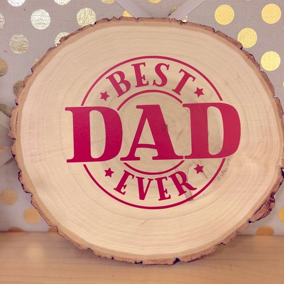 Hand Crafted Other - “Best Ever” Large Rustic Bark Round Accent Decor